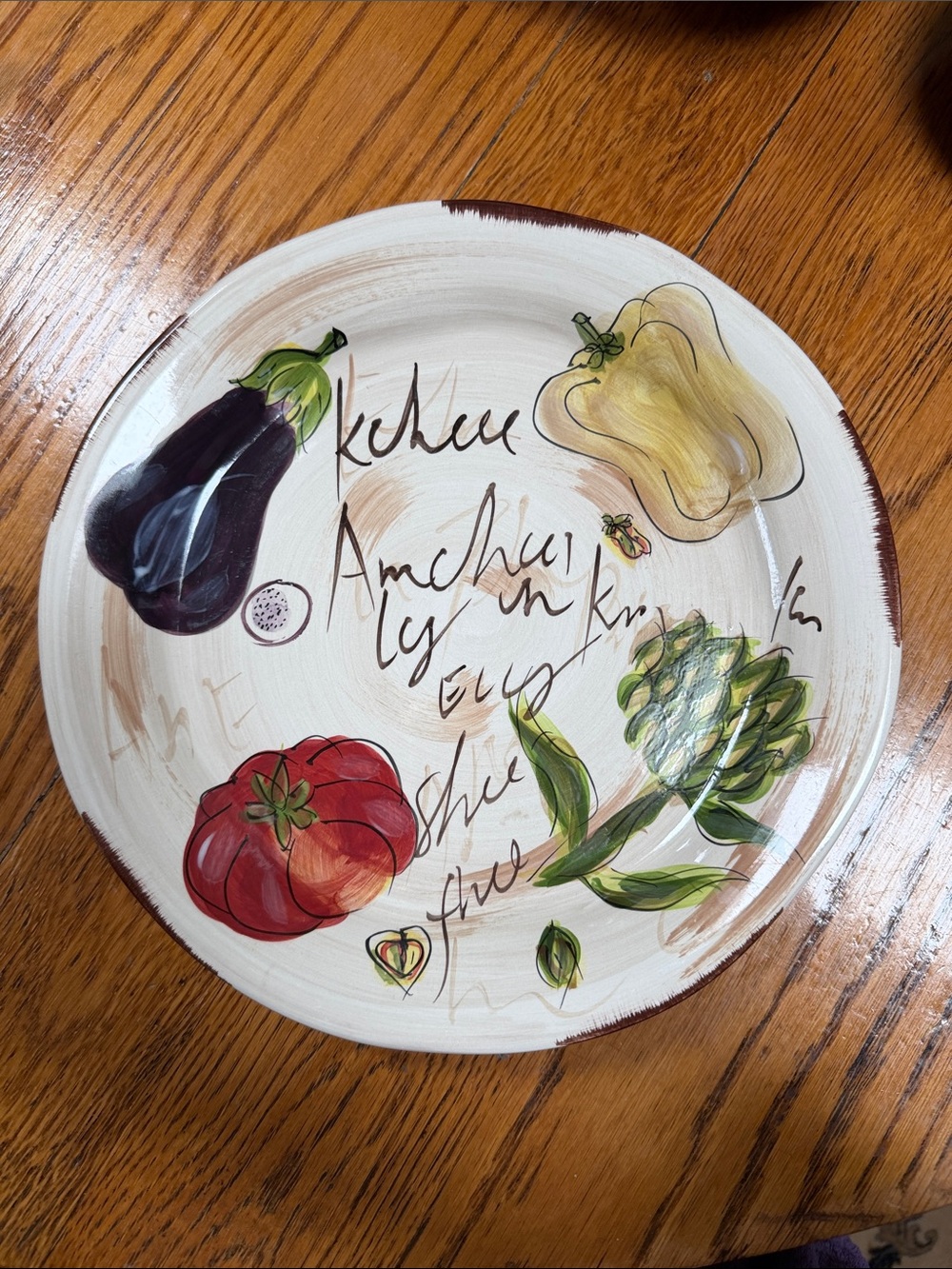 Tabletops Gallery hand painted 10.5” plate.  Bon Appettito .  Great condition.